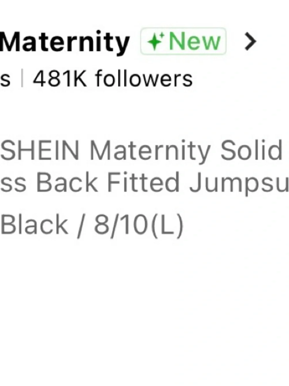SHEIN Maternity Black Jumpsuit with White Trim